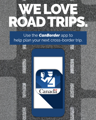 We love road trips - Use the Canborder app to help plan your next cross-border trip