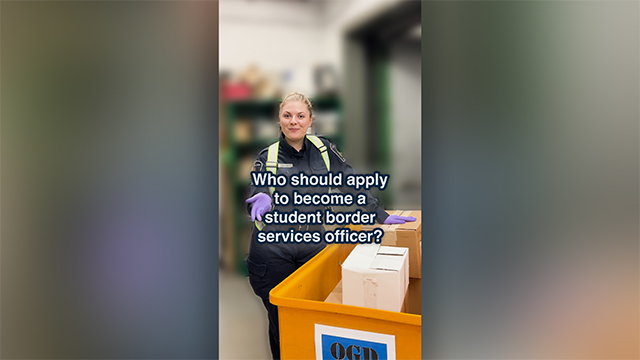 Who should apply to become a student border services officer?